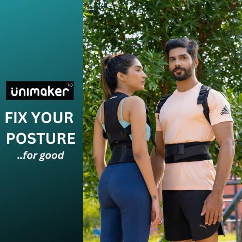 unimaker unimaker Posture Corrector for Men & Women, Back Pain Relief Belt for Spinal Backbone Support Spine Posture Corrector Neoprene (L)