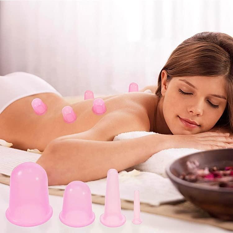 MAPPLEMART Mapplemart 7 Pcs Silicone Anti Cellulite Cup Vacuum Suction Massage Cups Facial Cupping Sets Body and Face Massager