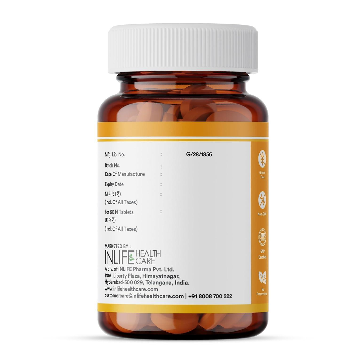 Inlife INLIFE Vitamin D3 10000iu Chewable Tablets - 60 Tablets & Vitamin B12 1500mcg Methylcobalamin Supplement - 60 Tablets