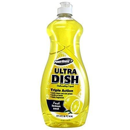 Powerhouse A USA Made Product PowerHouse? Fresh Lemon Dishwashing Liquid, 740mL (8)
