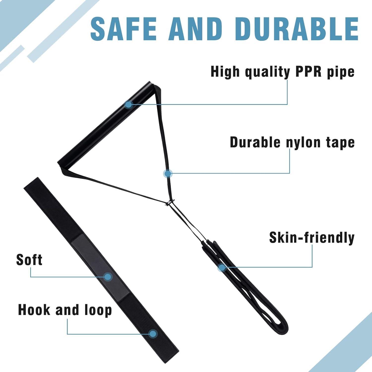 FITCOZI FITCOZI Neck Stretcher Strap, Spine Chiropractic Decompression Tool with Chin Belt. Cervical Neck Traction Device (Traction Belt-Black)