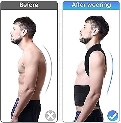 PharmEasy PharmEasy Premium Magnetic Back Brace Posture Corrector For Men Shoulder Support Belt For Men And Women, Belt For Lower & Upper Back Pain Relief With Back Support Plates Man & Woman Universal (Large)