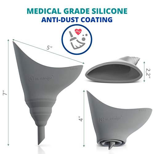 CIRCE CARE CIRCE CARE SuAmiga Female Urination Device, Collapsible with Carry Bag;Reusable,Compact,Discreet Silicone Pee Funnel for Women to Pee Standing Up;Lightweight Portable Urinal for Outdoor Activities