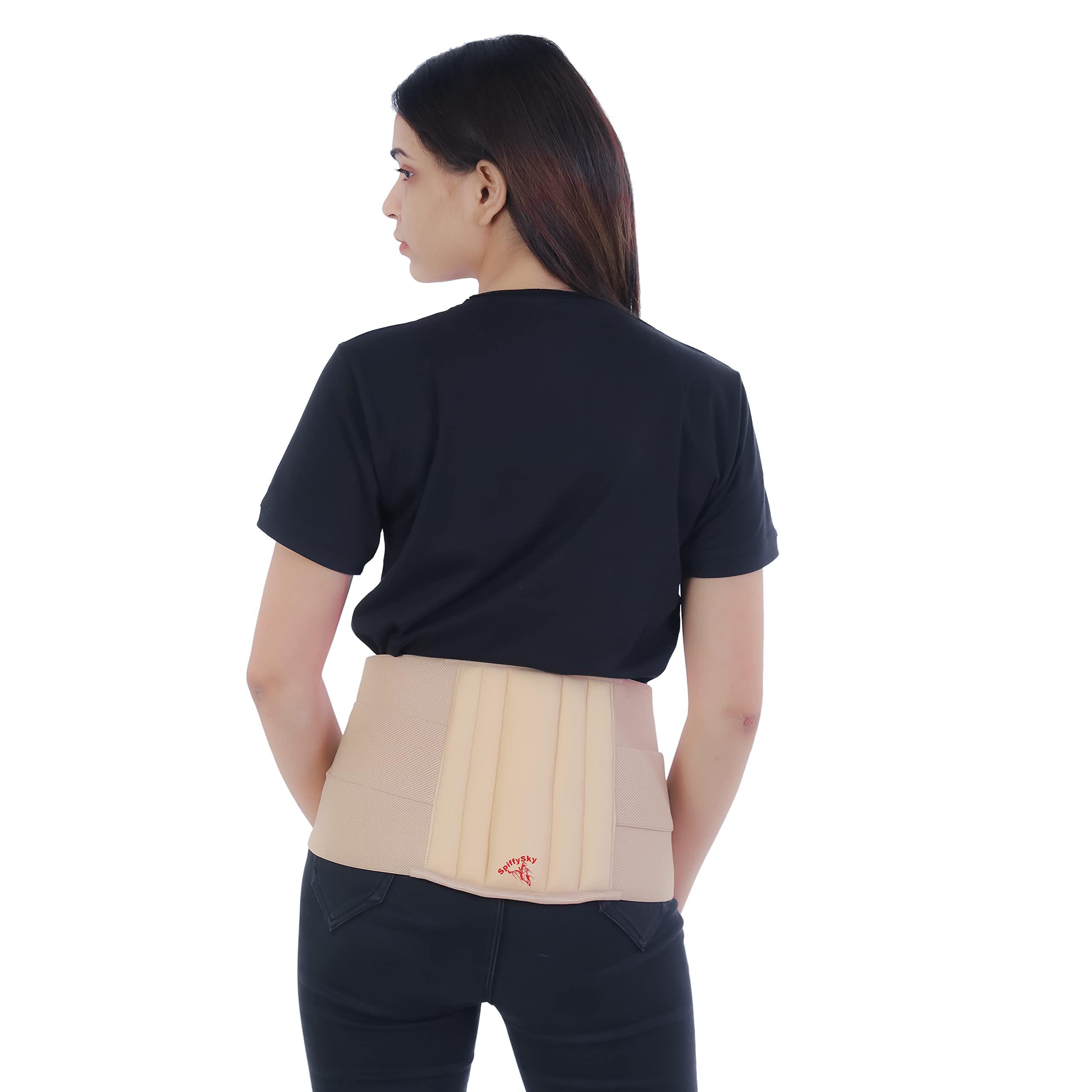 SpiffySky SpiffySky Lumbar Sacral Belt for Lower Back Pain | Medium (32-38 Inches) | Back Support for Men & Women | Non-Toxic Material