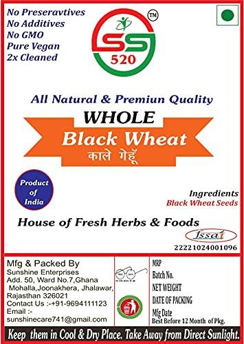 SS520 SS520 Whole Black Wheat |2kg.| Kale Gehun |Kala Gehu|Triticum Aestivum |Best Seeds for Eating & Atta