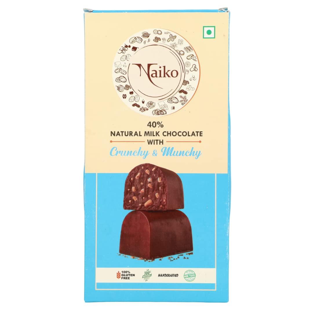 NAIKO NAIKO Crunchy And Munchy Chocolate Milk Chocolate Gift Pack Vegetarian Vanilla Powder (pack of 4, 400g)