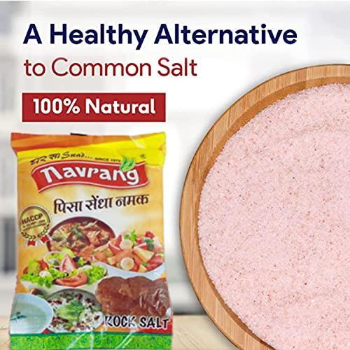 navrang Navrang Natural Rock Salt 500gm Sendha Namal Goodness of Minerals, Burst of Flavours |sendha Namak with Natural Trace Minerals Use for Raita, Chaats and Salads