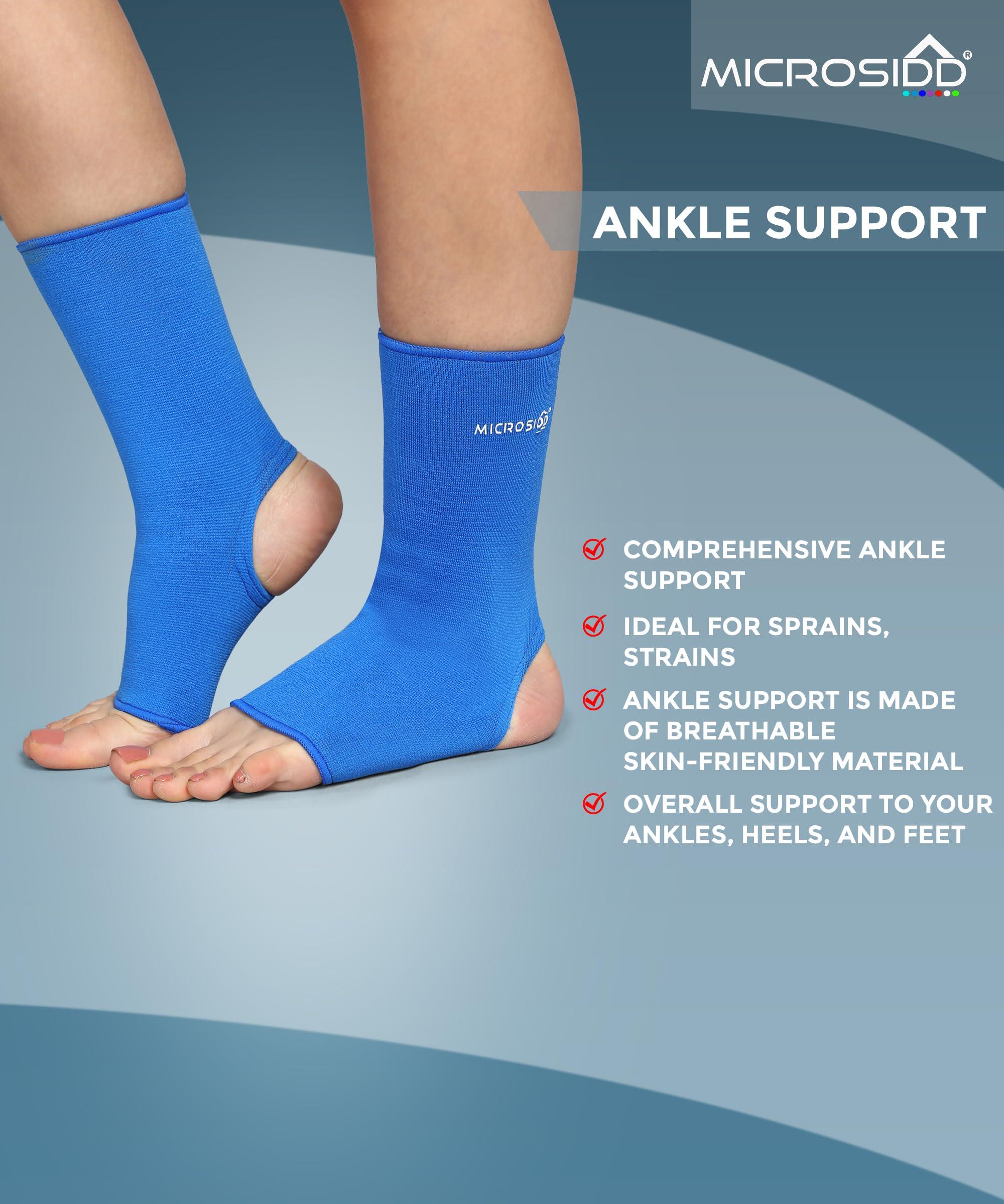 MICROSIDD Ankle Support Blue 4 way stretch (Large)