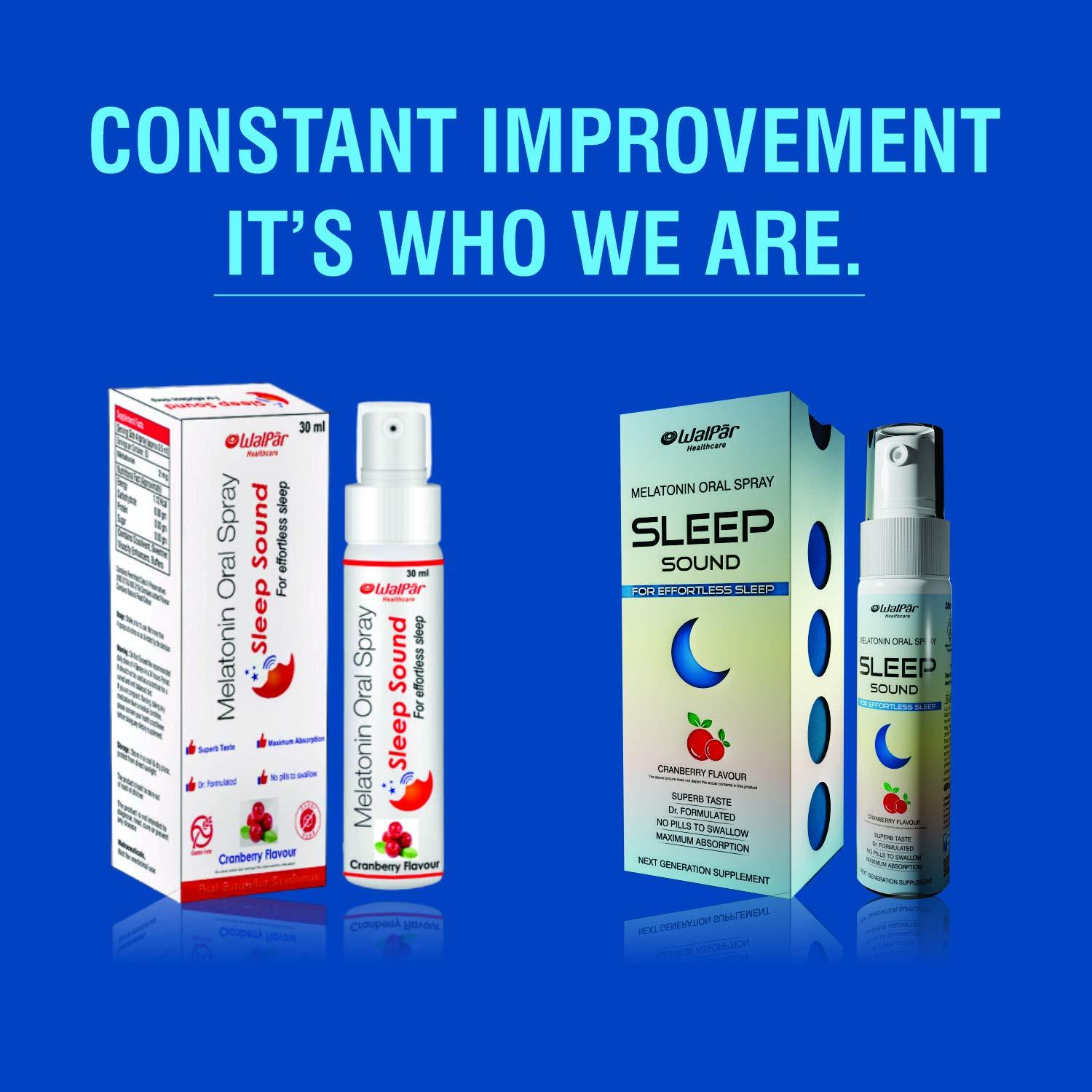 WALPAR WALPAR Sound Sleep Melatonin Oral Spray for effortless sleep Cranberry Flavour 30 ml - PACK OF 2