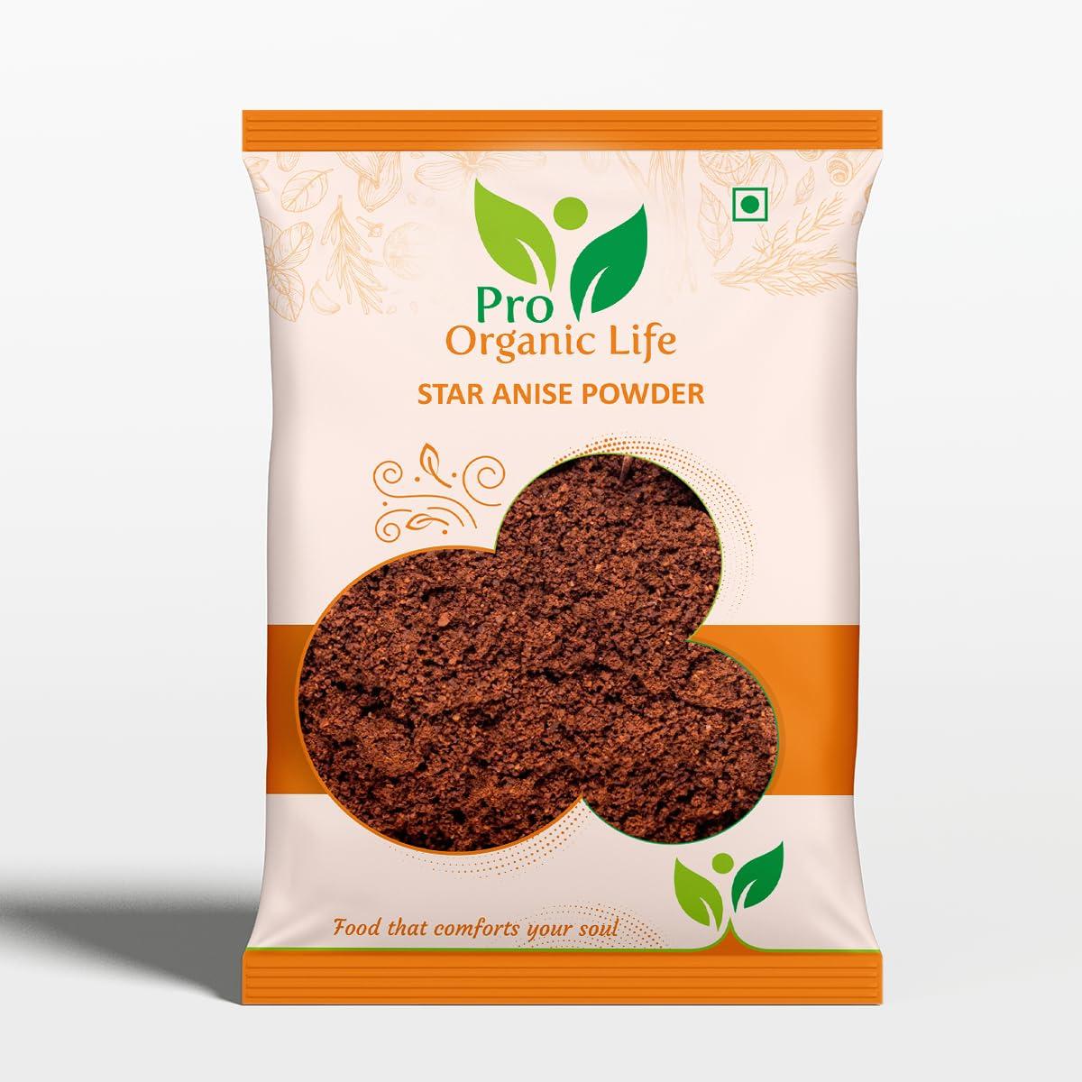 PRO ORGANIC LIFE Pro Organic Life dried whole star anise powder spice Indian spices star herb powder 200 grm