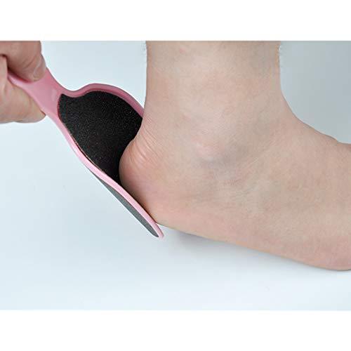 FOMIYES Foot File Dead Skin Remover 2pcs Double- Sided Feet Calluses Scraper Rasp Pedicure Dead Skin Scrubber Peeler Foot Cleaning Tools for Wet Dry Feet (Random Color)
