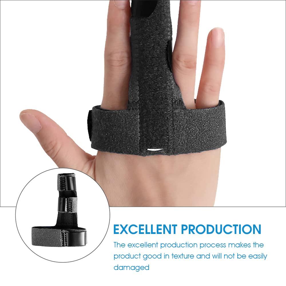 HANNEA HANNEA® Finger Splint for Middle Finger Knuckle Brace Finger fix Splint Straightening Support Protection Sleeve for Finger Immobilization, Fracture, Pain Relief(Black)