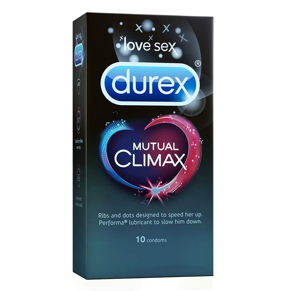 Durex Durex Pleasure Packs - 10 Count (Pack of 4, Extra Thin, Extra Time, Extra Dots, Extra Ribbed) & Durex Mutual Climax Condoms - 10 Count