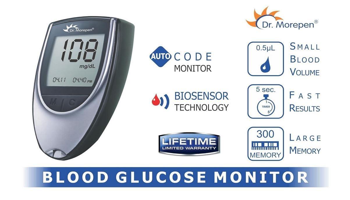 Dr. Morepen Dr. Morepen GlucoOne Blood Glucose Monitor Model BG-03 with 25 Strips