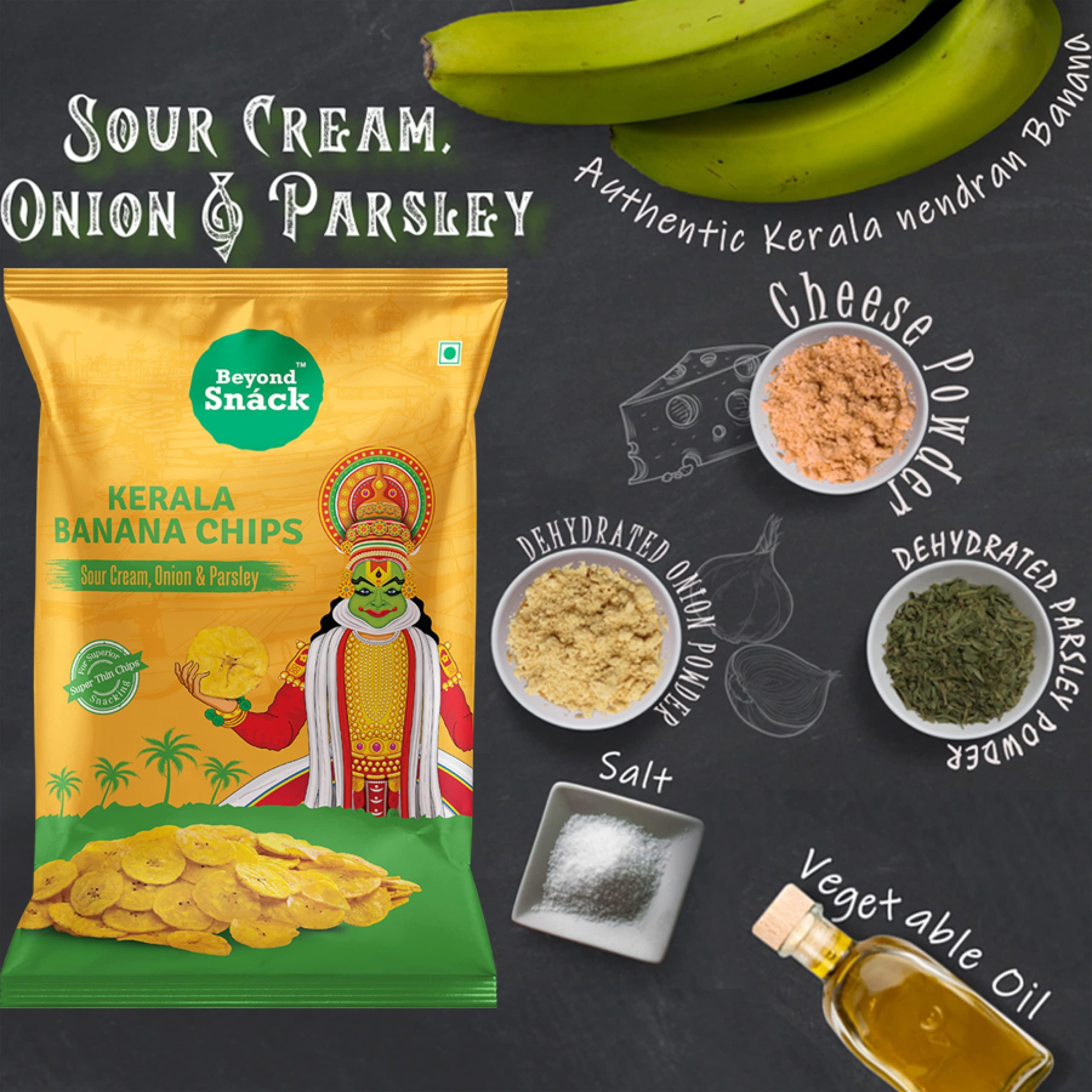 BEYOND SNACK Beyond Snack Kerala Banana Chips Thin Crunch Crispy Snacks 600g (100g*6packs) - Party Pack (600gms (Pack of 6), Combo)