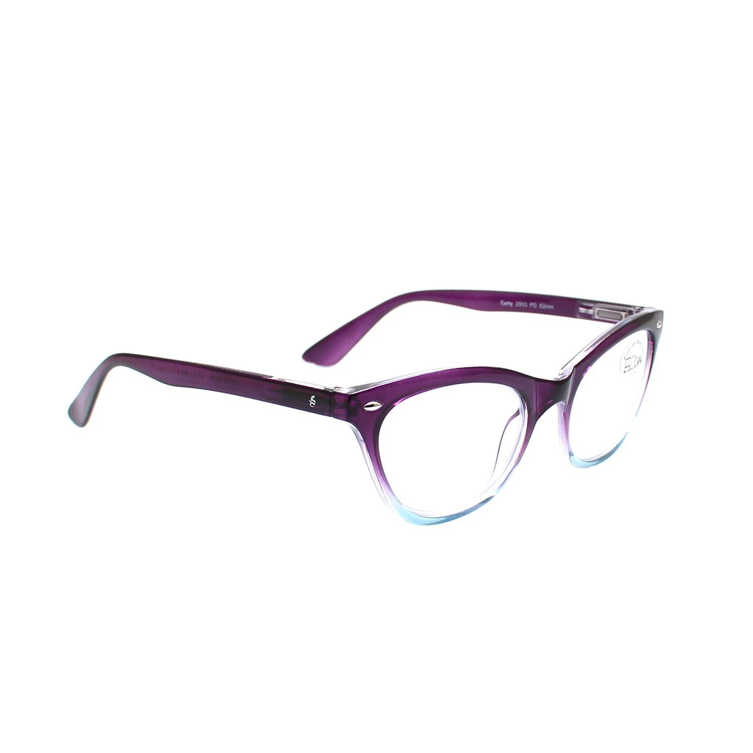 ESPERTO READERS ESPERTO READERS CATTY Full Rim Cat Eye Shape Reading Glasses - Purple (Power +1.00 to +3.00) (+2.50)