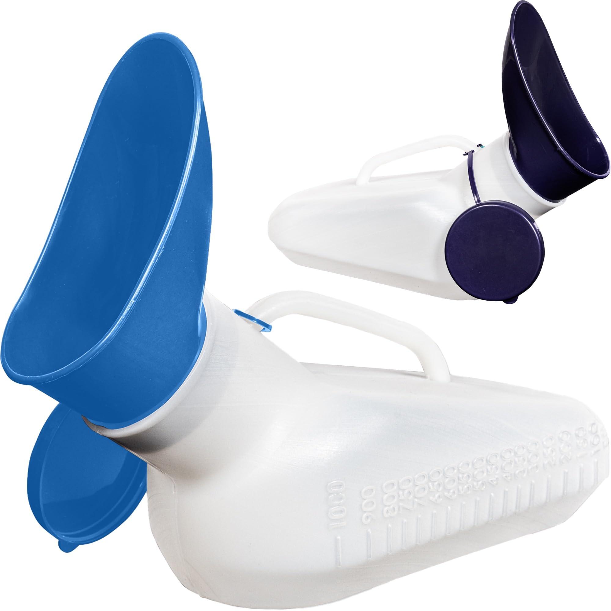 Mexple Mexple Peepod M/F Urinal Pot, Urinal For Women & Men, Pee Funnel, Unisex Bed Pan, Portable & Safe Medical Grade Urine Pot With Female Cup 1000Ml, Urine Bottle For Patients, White