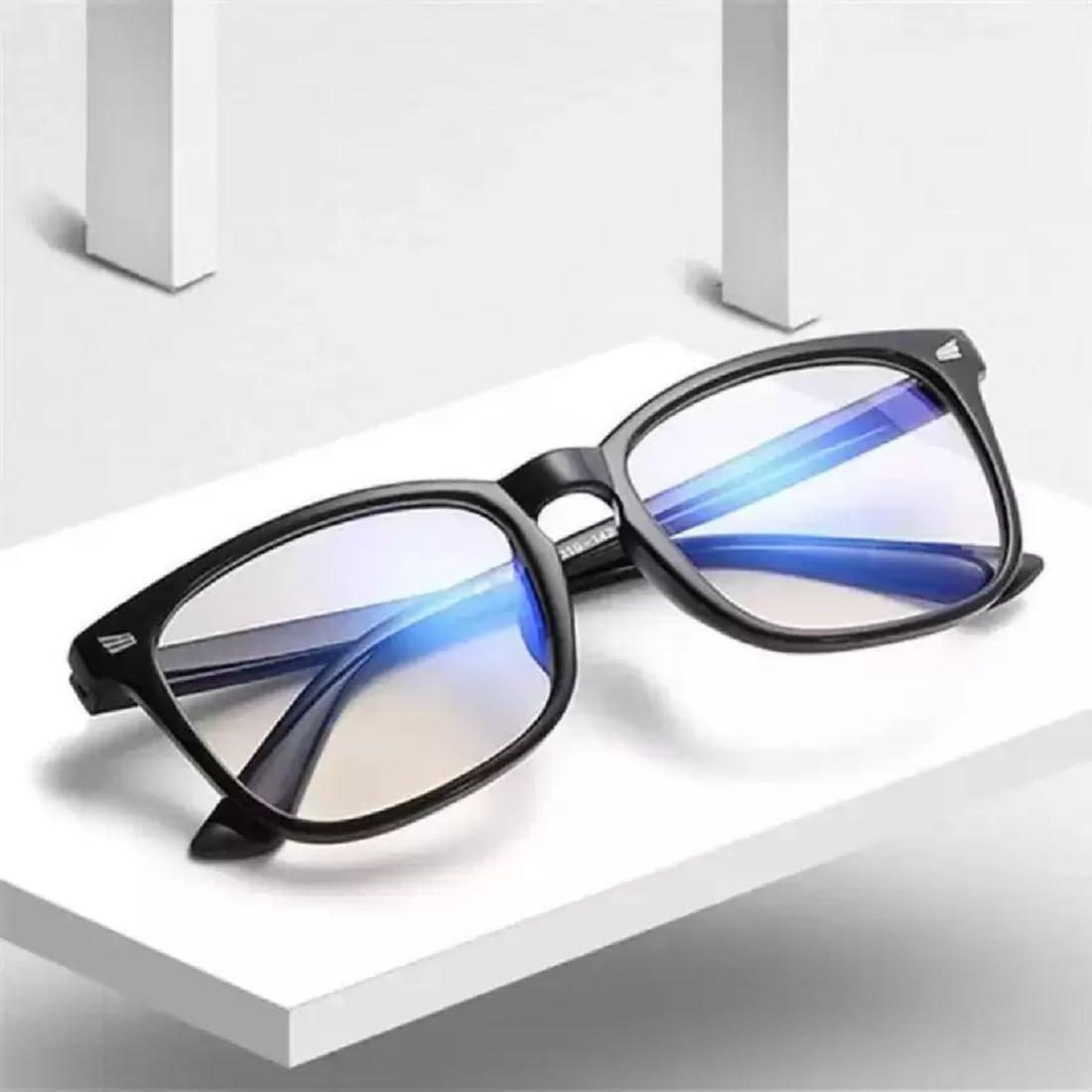 IFLASH IFLASH Zero Power Light Weight Computer Readers Blue Light Blocking Eye Glasses Men Women | Anti Glare UV Blu Ray light Filter Cut Reflection Protection Lens TR90 Frames (Black)