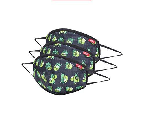 Wiki Wiki Champs Mask for Kids (Monster, Black, Small Size, Pack of 3)