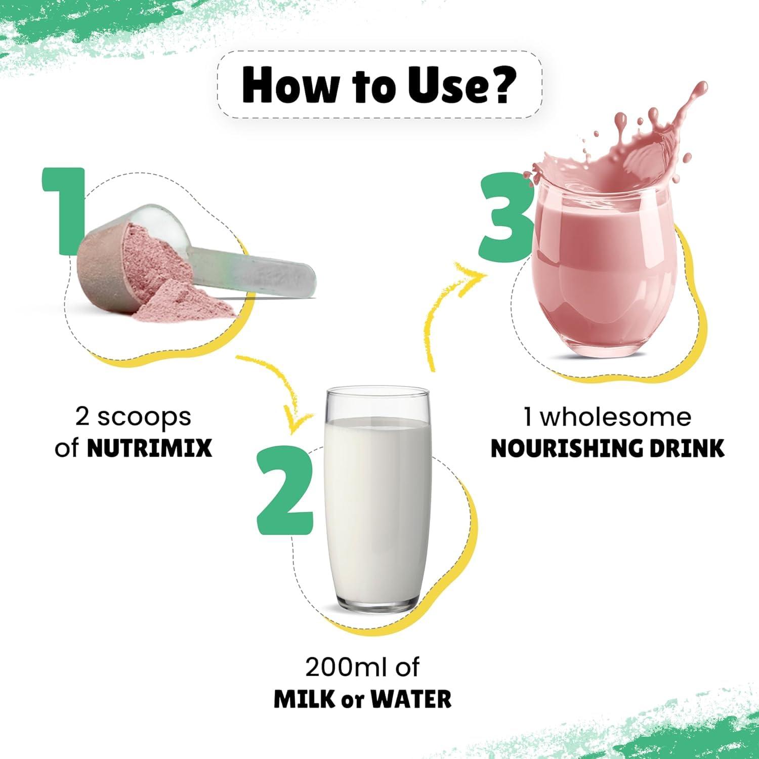 Little Joys Little Joys Nutrimix Nutrition Powder 350g | 2-6 Years | No Refined Sugar | Supports Healthy Growth & Boosts Immunity | With Ragi, Bajra, Almonds & Oats | Strawberry Flavour