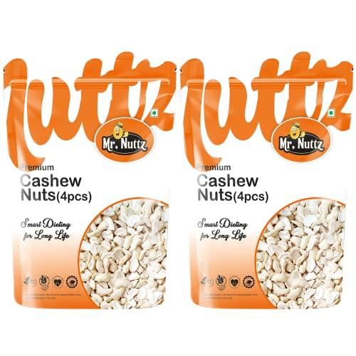 Mr.NUTTZ Mr.Nuttz Premium 4pc Broken Cashews Nut Tukda Kaju 1kg (Pack Of 2-500g Each)