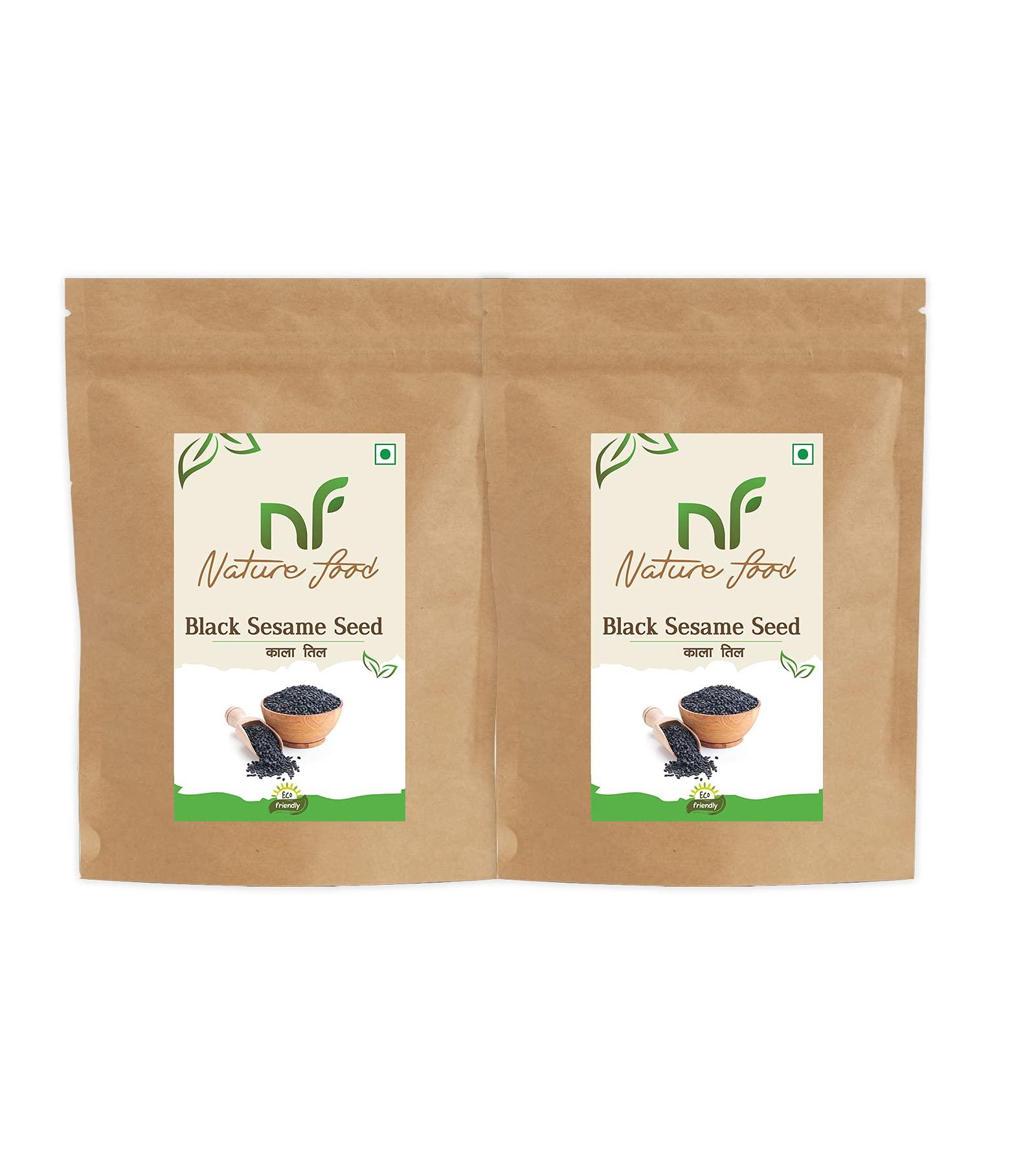 Nature Food Black Sesame Seed/Black Til - 1KG (500gm x 2)