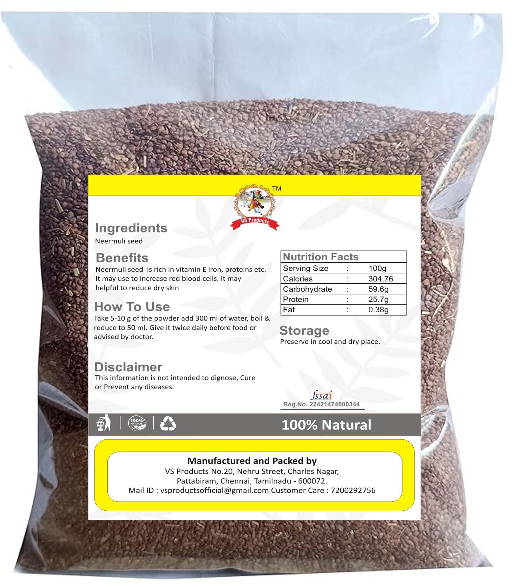 VS Products VS Products Neermulli | Hygrophila auriculata | Marsh Barbel | Kokilaksha Seed, 800g