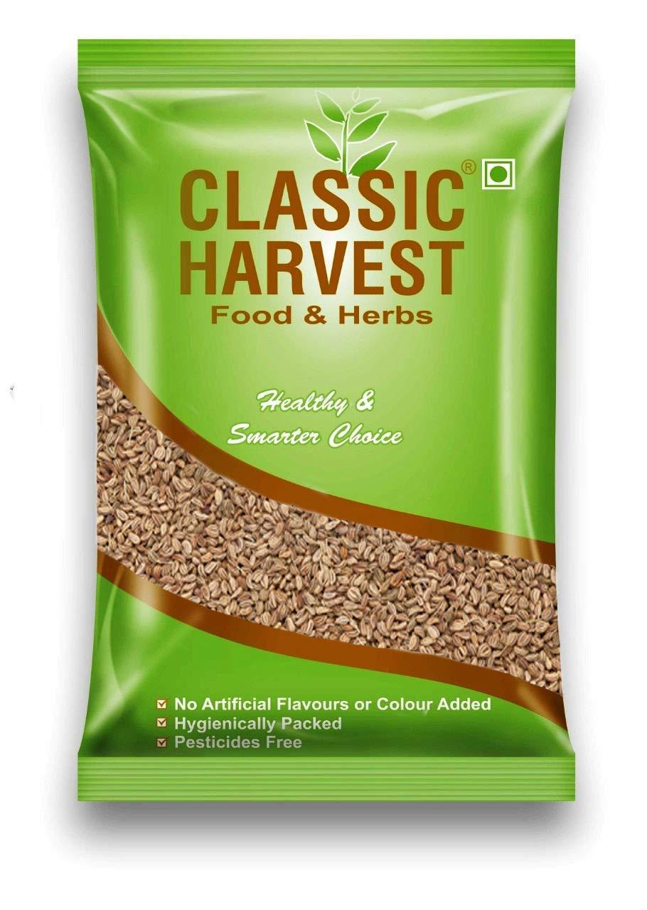 Classic Harvest Classic Harvest Ajwain Seeds / Carom Seeds / Ajamoda/ Ajowan / Bishop Seeds 1600g ( Pack Of 4, 400g Each )
