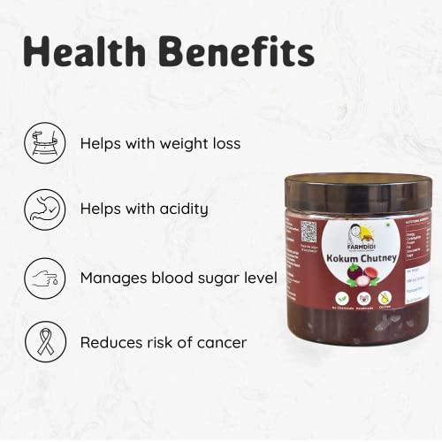 Farm Didi FarmDidi | Kokum Chutney | No Preservatives | No Oil | Farm Fresh | Organically Processed | 380g