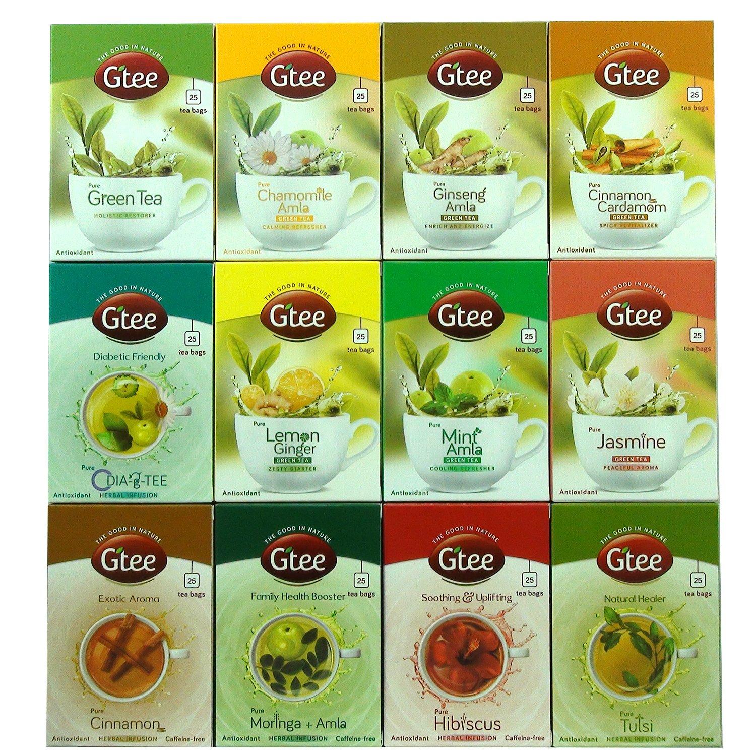 Gtee GTEE ALL VARIANTS, 25 Tea bags (Pack of 12)