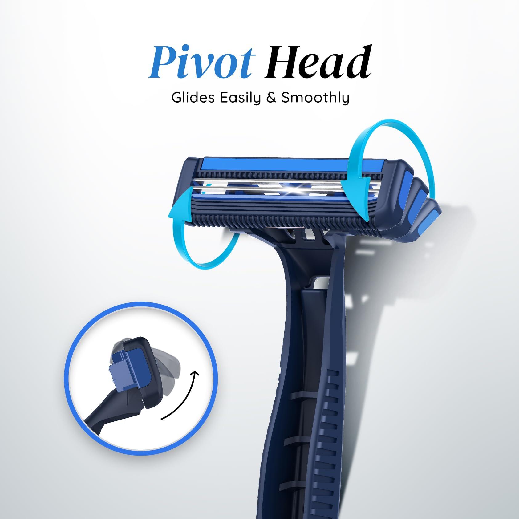 LetsShave LetsShave Pro 2 Disposable Mini Shaving Razor Kit For Men, Pack of 5 Razor + 1 Transparent Shave Gel 30 ml + Travel Pouch | Shave Care, Shaving Kit for Men