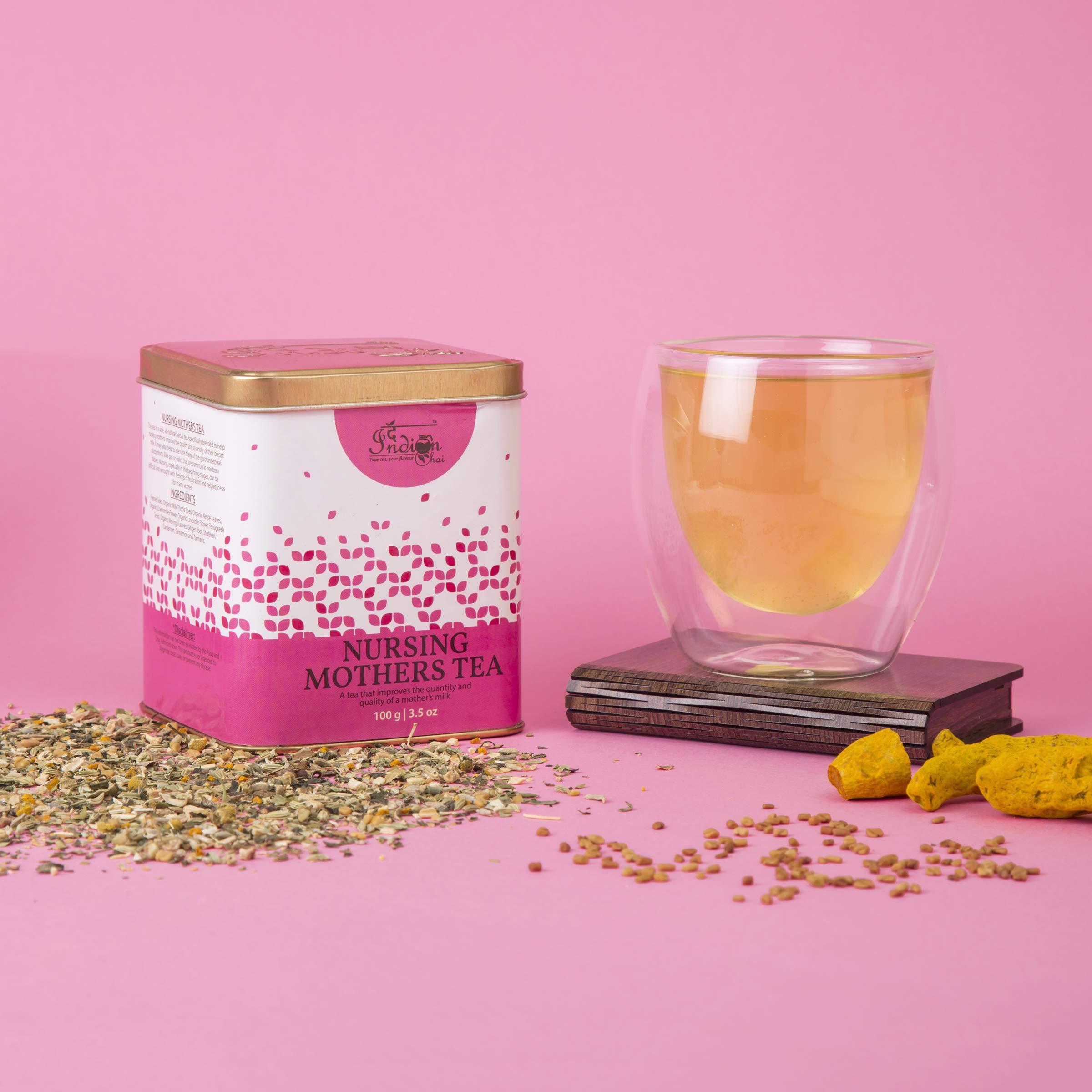 The Indian Chai The Indian Chai – Nursing Mothers Tea 100g for Healthy Lactation with Fenugreek, Milk Thistle, Fennel Seed & More for Breastfeeding!