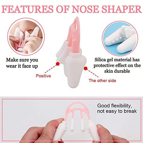 Nasmodo Nasmodo Nose shaper for women men for big nose clip shaping, nose corrector tool,nose correction clip lifting shaper clip,nose clippers (Pink)