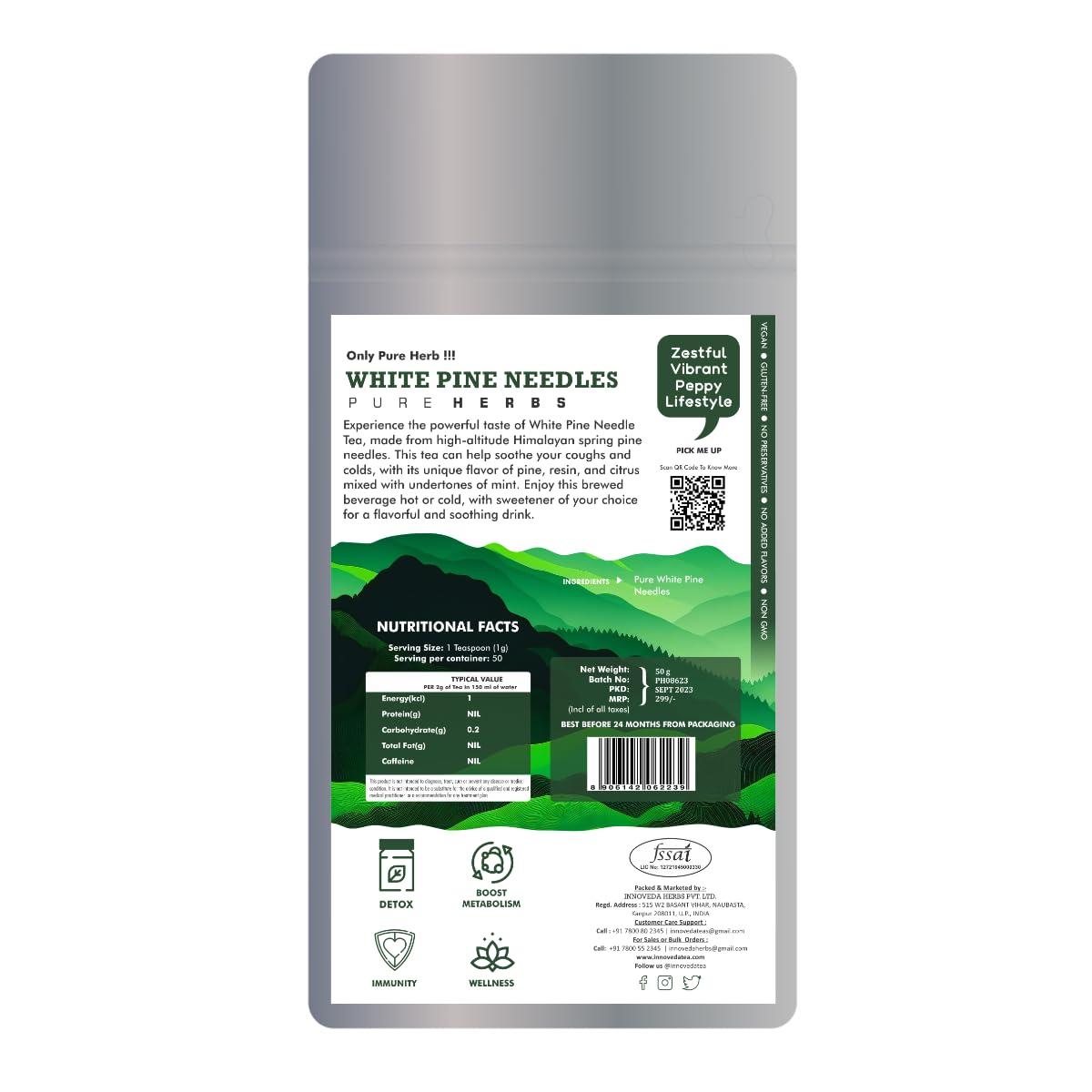 INNOVEDA White Pine Needle Tea Rich in Vitamin C 50-60 Cups