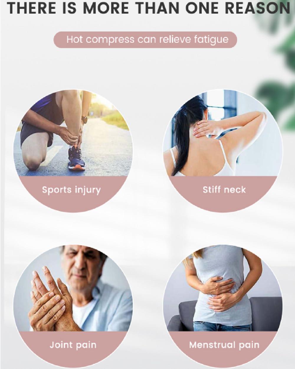 TWINZEN TWINZEN 4Pcs Reusable Pocket Hand Warmers, Click Activated Instant Heat Packs, Snap It Gel Heating Pad for Pain Relief, Sore Muscles, Stiffness, Aches & Pains