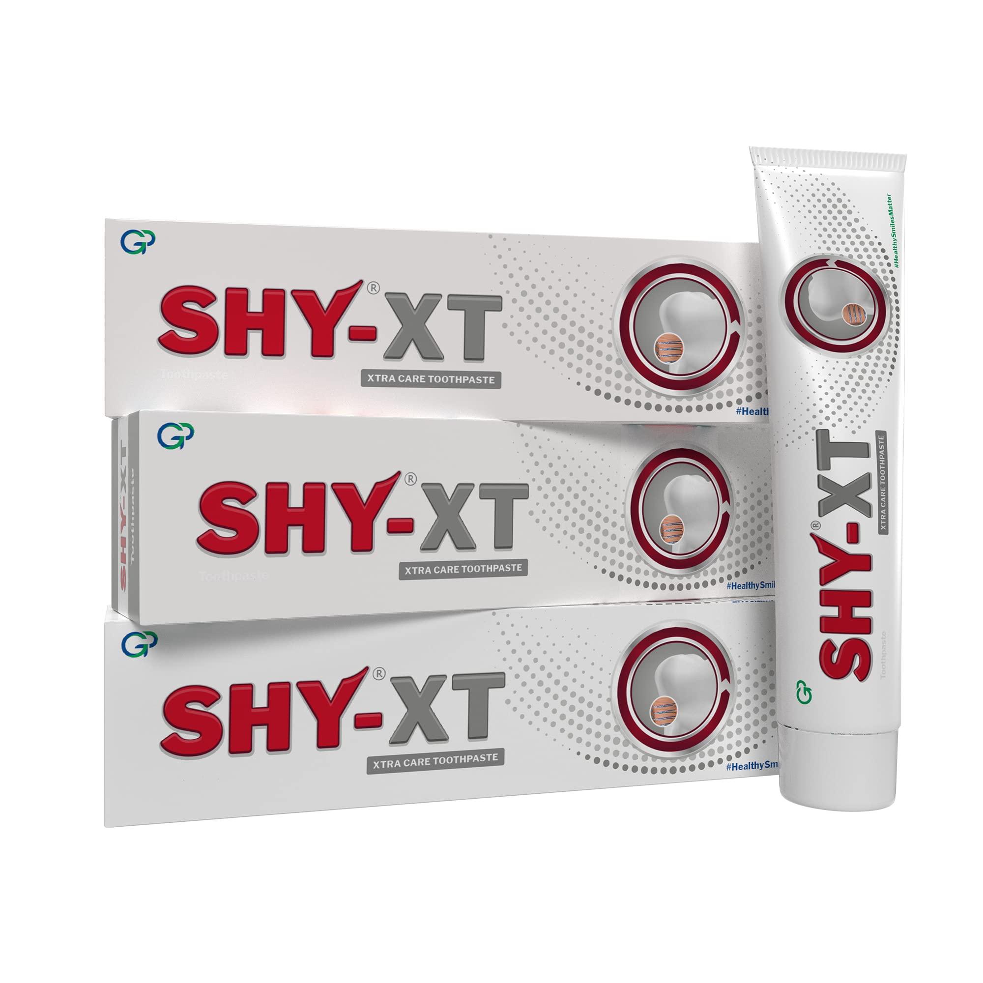 SHY-XT SHY-XT - Xtra Care Toothpaste With Xylitol | Advanced Nano Technology Toothpaste With Unique Benefits | Vegan Friendly (Pack Of 3) 70G Each, Enamel Protection