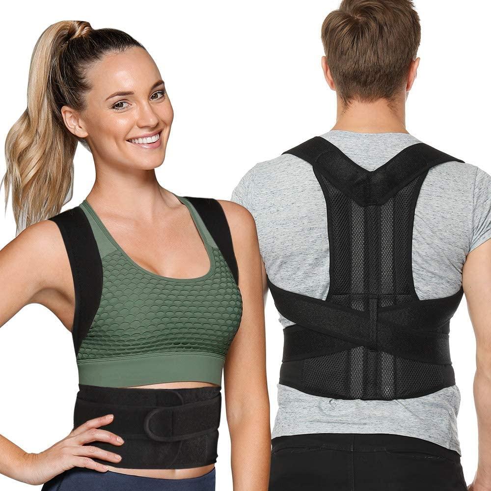 ELEBAE ELEBAE Unisex - Lumbar Support Plus Size Back Support Medical Double New Fully Adjustable Back Brace for Posture Correction and Back Pain Support (X-LARGE)