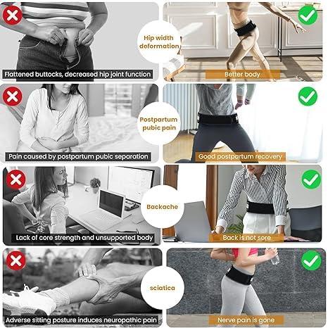 NH Fashion Hub NH Fashion Hub (1Pcs Premium Hip Braces Belt for Hip Pain, Pelvic Support Belt, Sciatica Nerve Pain Relief Belt, Sciatica,Sacroiliac Joint Hip Belt - Lower Back Support Brace for Men and Women