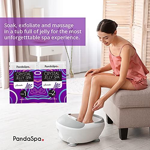 Pandaspa Pandaspa Crystal Jelly for Pedicure Spa Foot Bath Soak and exfoliate tired feet - Lavender (1 Set)
