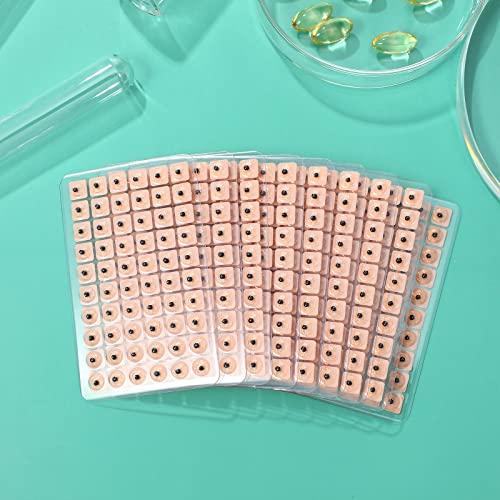 rosenice ROSENICE 600 Counts Acupuncture Vaccaria Ear Seeds Disposable Ear Press Seeds Multi-Condition Ear Seed Acupressure Kit (10 Sheets)