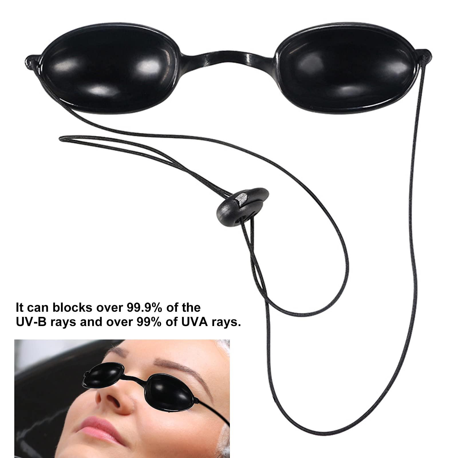 Layfoo Flexible Tanning Bed Eye Protection UV Glasses Portable Black Glasses Protective Eye Eyeshield (Black) -Layfoo