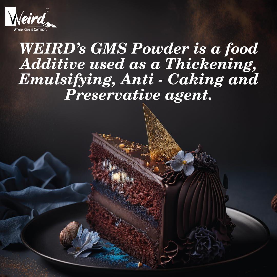 Weird Road GMS Powder For Ice Cream and Kulfi | Glyceryl Mono Stearate | Food Grade (50GM)