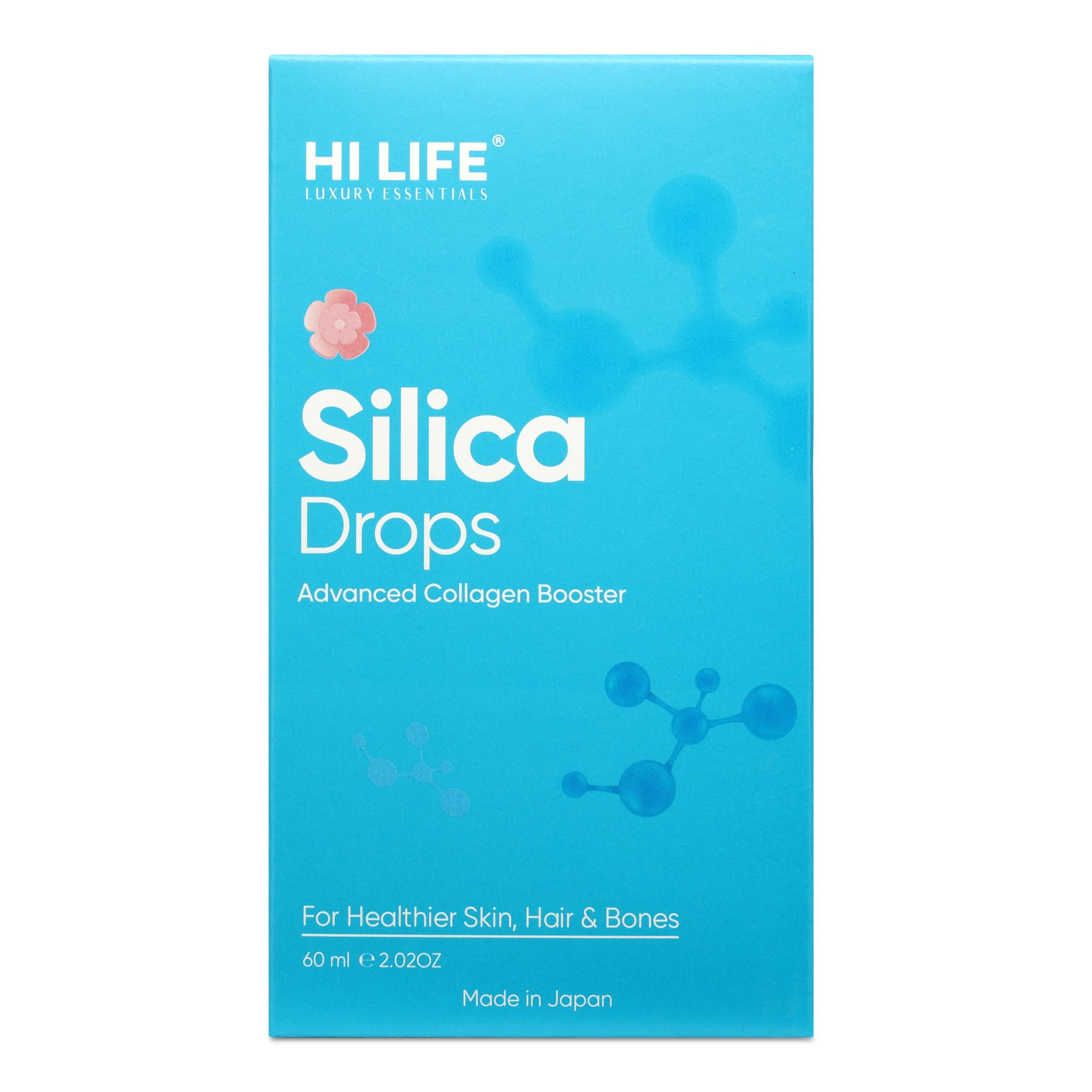 Hi Life Hi Life Silica 600 Drops - First time in India, Advanced Collagen Booster for Men & Women | Supports Glowing Skin, Lustrous Hair, Strong Nails, Immune System, Bones & Strong Joints, Maximum Absorption, Connective Tissues, Aids in Anti-ageing, Easy to