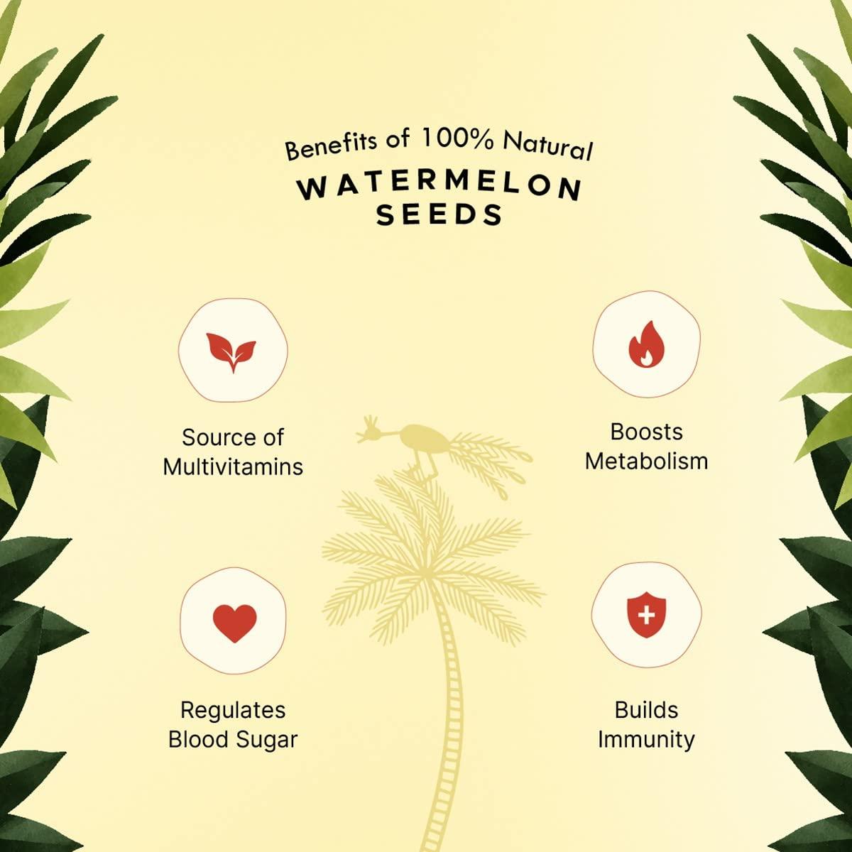 pind BACK TO THE ROOTS pind Watermelon Seeds and Raw Pumpkin Seeds Loaded with Protein and Fibre (500 GM) Mixed Seeds (500 g, Pack of 2)