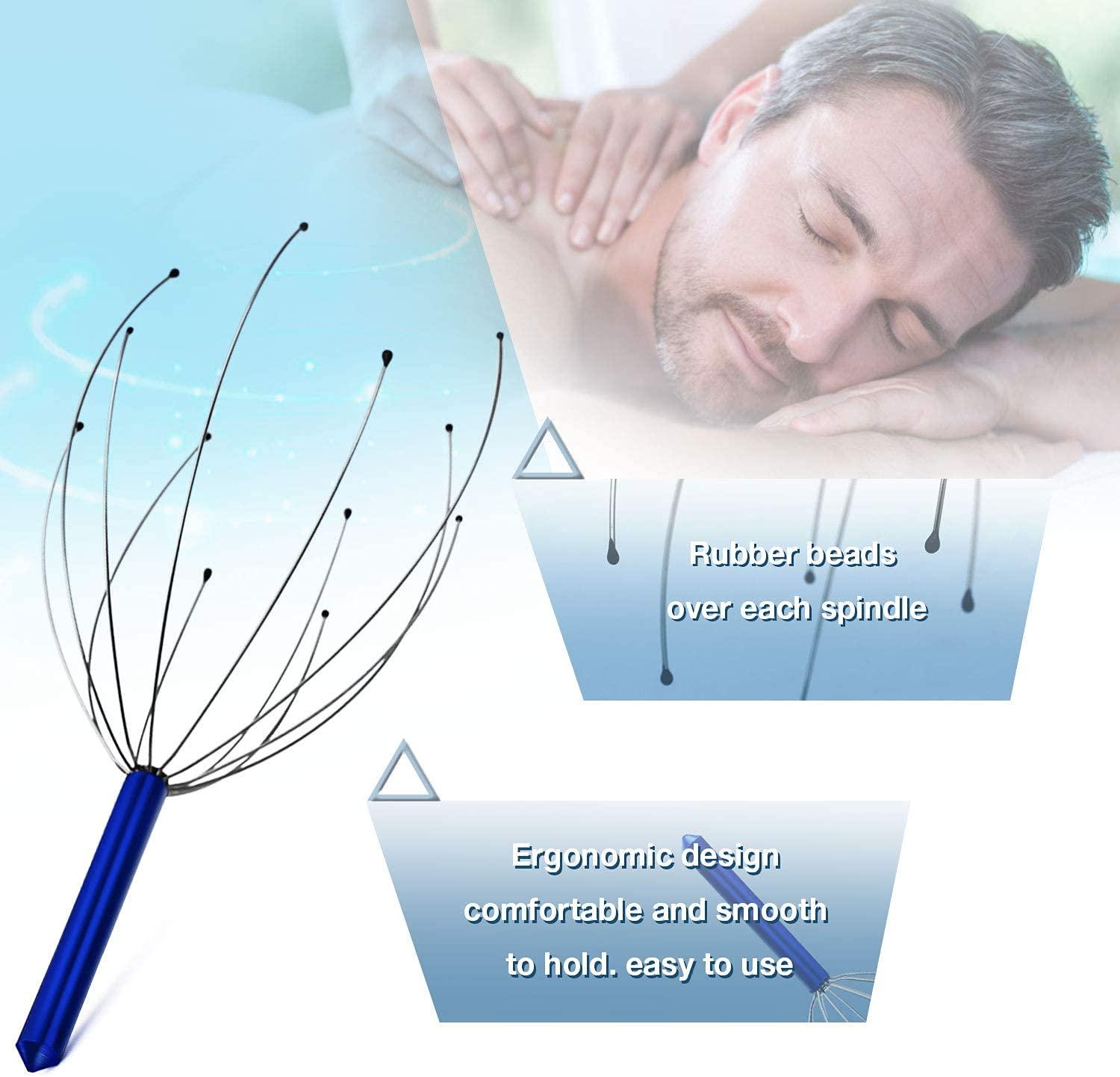 SEI REGINA Sei Regina Body Back Scalp Massager, Head Scratcher, Manual Head Massager for Stress Relief, Relaxing Scalp Scratcher, Tingler for Gentle Hair Stimulation
