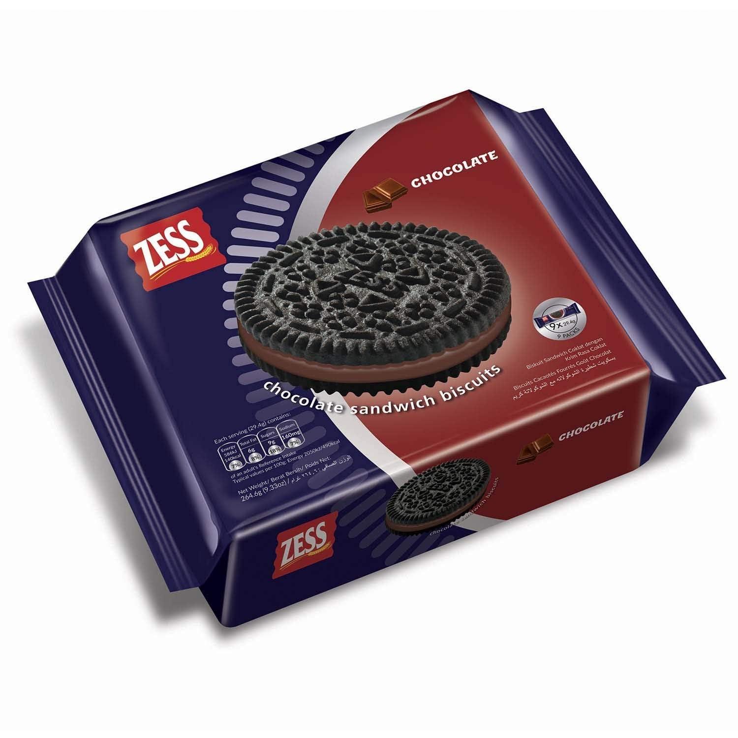 Zess Zess Chocolate Sandwich Biscuit Chocolate, 264.6 g