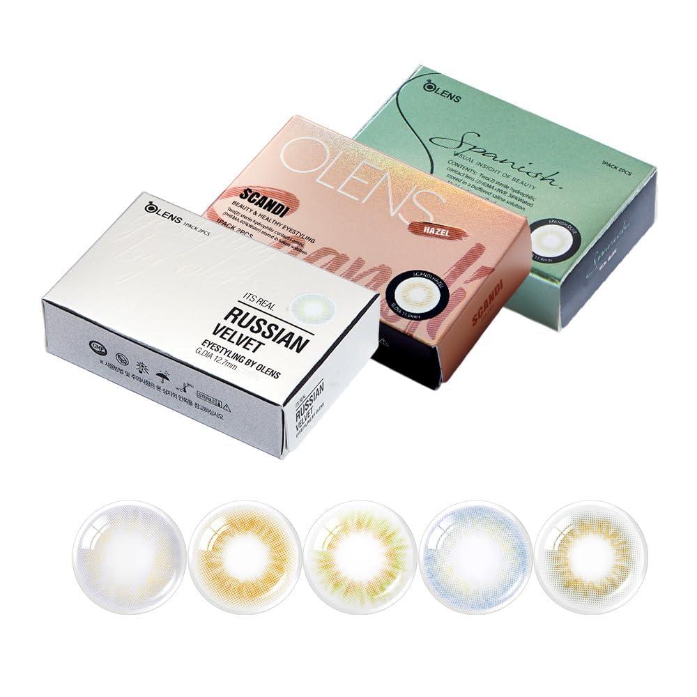 O-Lens O-LENS Russian Velvet Brown - Coloured Contact Lens (Monthly Disposable, -3.00 / 2pcs / Brown), Natural Looking & Comfy Eye Color Lenses