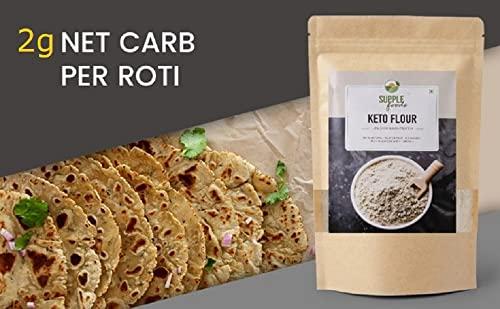 SUPPLE foods SUPPLE foods Keto Flour - Healthy Low Carb Flour, Low Gi, High Protein, Gluten Free / Wheat Free Keto Atta - 900g (Use Keto Aata To Make Rotis, Keto Bread)