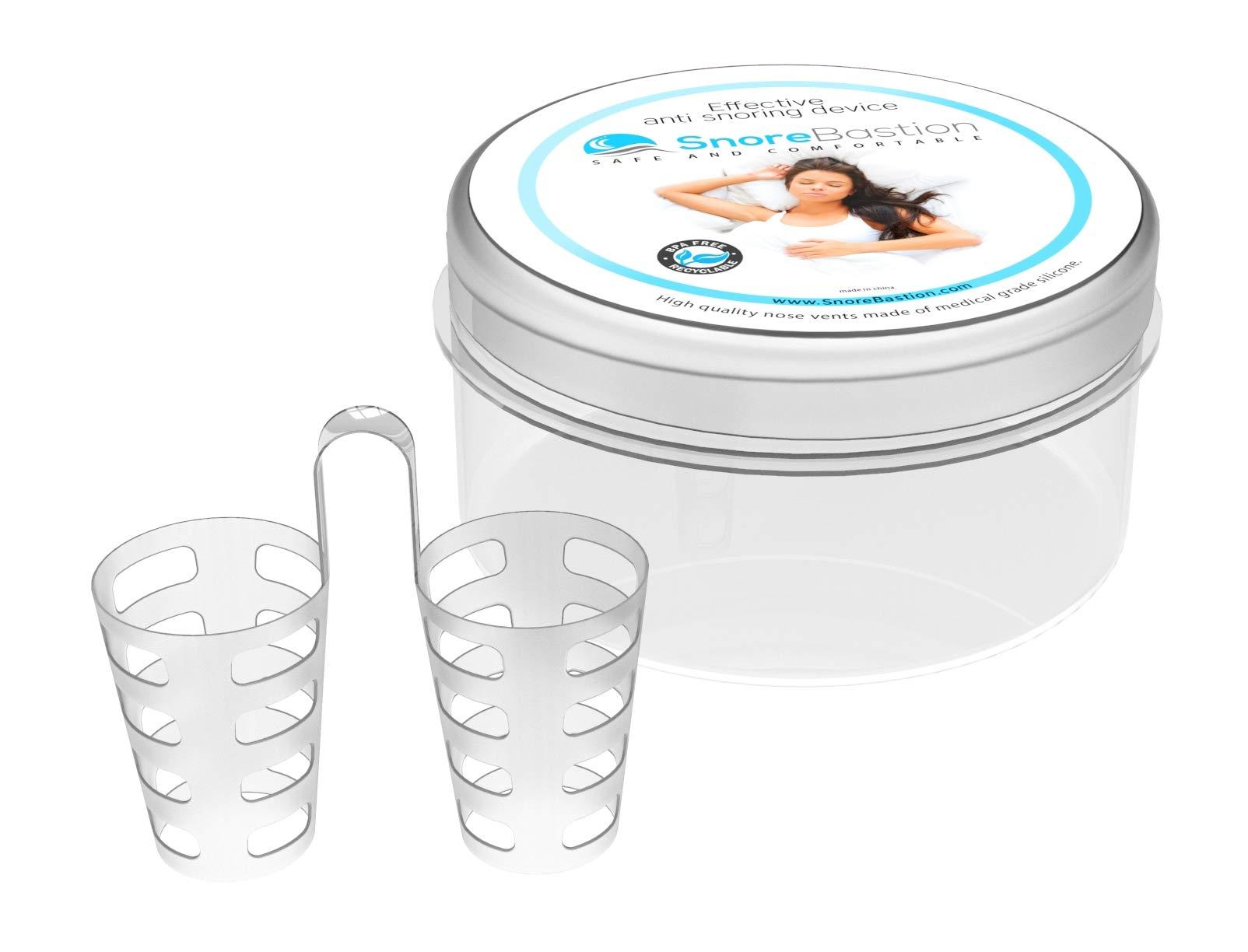 Snore Bastion Anti Snoring Devices by Snore Bastion - All ONE Size (L) Large - Nasal Dilator - Snoring Nose Vents - Snoring Solution - Medical Grade Silicone Snore Stopper - Stop Snoring
