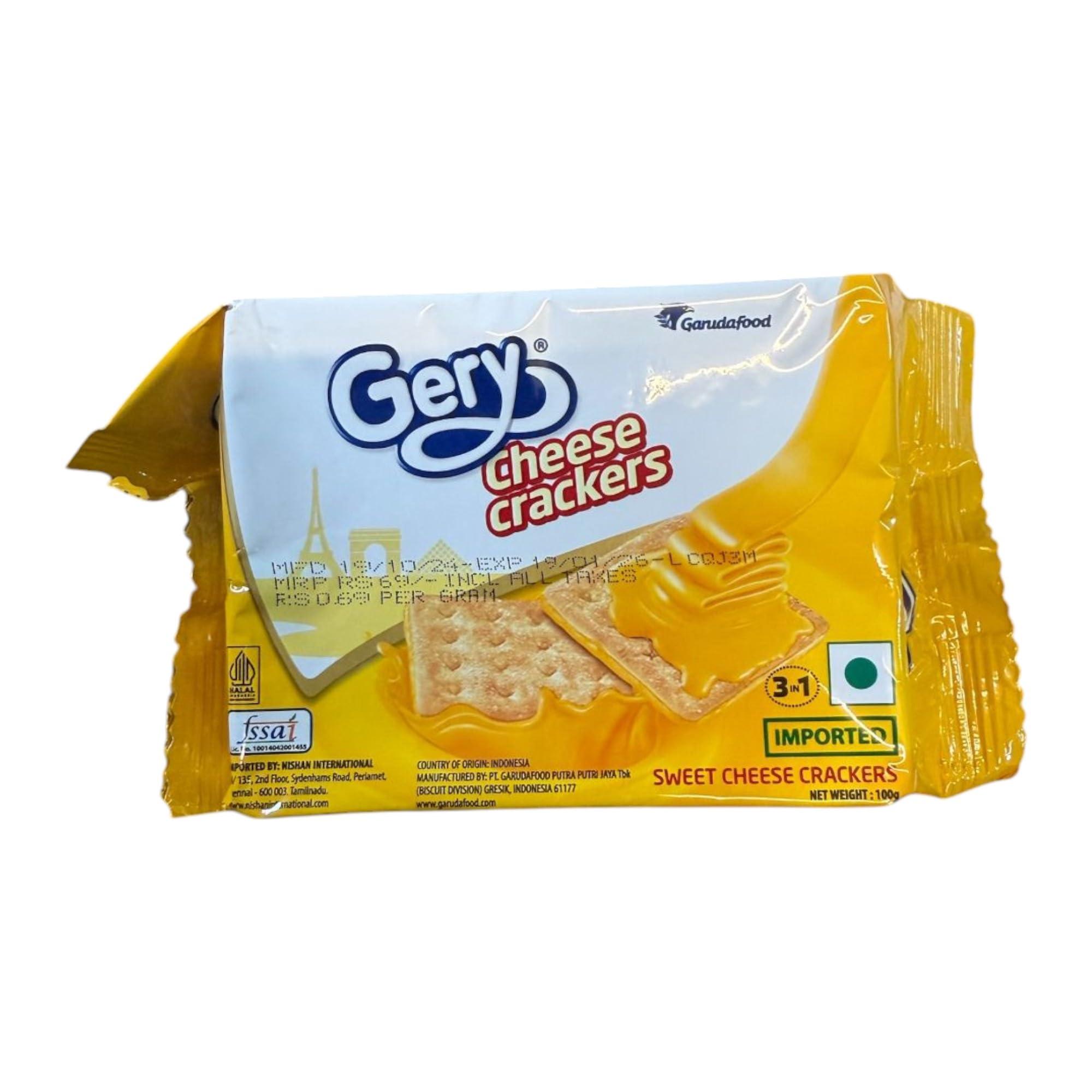 Gery Gone Mad GERY GONE MAD Sugar Cheese Crackers, 110 Grams (Pack of 12)